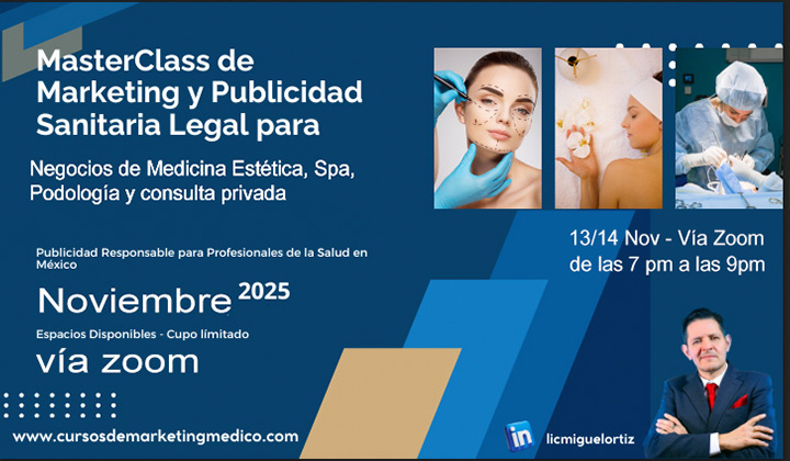 Curso de Marketing y Publicidad Sanitaria para Negocios de Medicina Estética, Spa, Podología y consulta privada